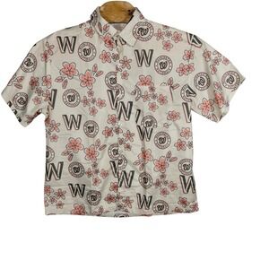 MLB Washington Nationals Hawaiian Button Down Shirt Mens Large Resortwear‎ Beach